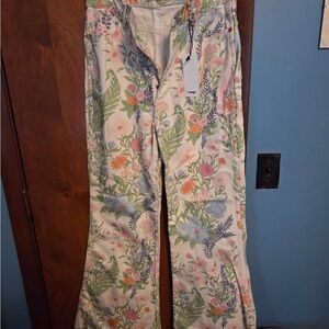 Wrangler Wanderer Floral High Rise Flare Jeans